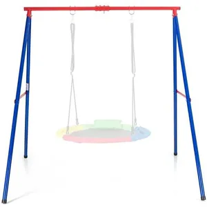 Portique de Balançoire Enfants en Forme de A - COSTWAY - Charge 200KG ... pas cher