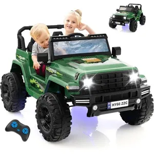 GOPLUS Voiture Électrique Enfants 3-8 Ans 24V avec Télécommande 2,4G,Vitesse 2,6-6kph,Klaxon et Affichage,Lumineuse Charge pas cher