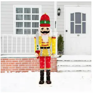 GOPLUS Décoration de Noël Lumineuse en Forme de Soldat Figurine 166 cm... pas cher