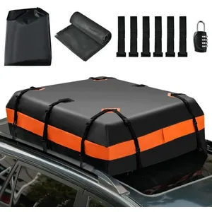 COSTWAY Coffre/Sac de Toit de Voiture Étanche de 424 L avec 10 Sangles...Vendu parcdiscount
