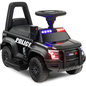 COSTWAY Porteur Enfants avec Mégaphone & Autocollant de Police, Voitur... pas cher