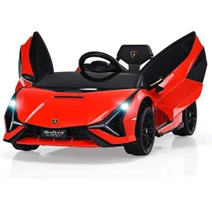 GOPLUS Voiture Électrique Enfant 12V Cabriolet Lamborghini de Portes C... pas cher