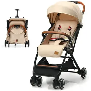 COSTWAY Poussette Bébé 3 Ans Pliable à une Main avec Tige,Dossier-Repo... pas cher