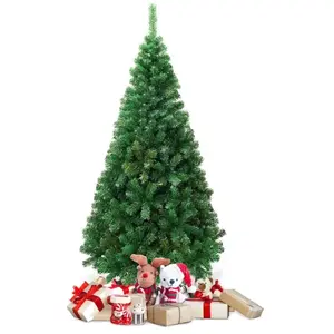 RELAX4LIFE Sapin de Noël Vert Hauteur 180cm, 650 Branches, Arbre de Noël avec Socle en Métal Idéal pour Maison-Bureau-Magasin pas cher