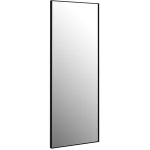COSTWAY COSWAY Miroir Psyché, Miroir HD en Verre Antidéflagrant 150 x 4 x 56 CM, Cadre Noir en Aluminium pas cher