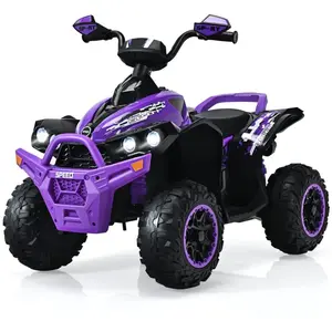 Quad Electrique pour Enfants 12V7Ah - COSTWAY - Violet - 3-4 km/h - 35... pas cher