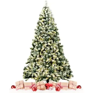 RELAX4LIFE 230 cm Sapin de Noël Lumineux LED, Arbre de Noël avec Socle en Métal, pour Maison/Bureau/Magasin, 1346 Branches pas cher