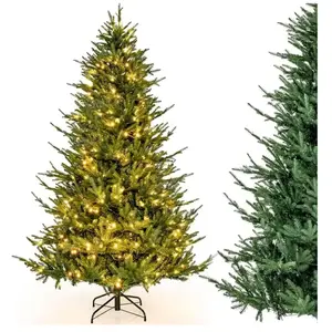 Sapin de Noël Artificiel Lumineux - RELAX4LIFE- 180CM - 8 Modes dEclairage - 280 Lumières LED Blanc Chaud - 788 Branches pas cher