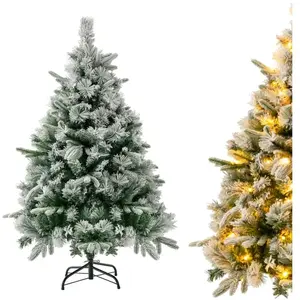 Sapin de Noël Artificiel Lumineux - RELAX4LIFE- 135CM - 150 Lumières LED Blanc Chaud - 384 Branches - Structure Automatique pas cher