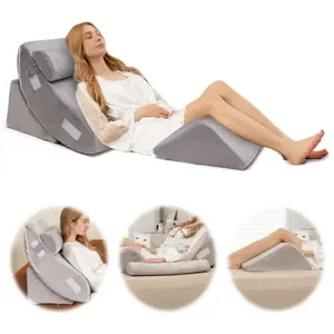 COSTWAY Lot de 4 Coussins/Oreillers de Lecture en Mousse à Mémoire - A... pas cher