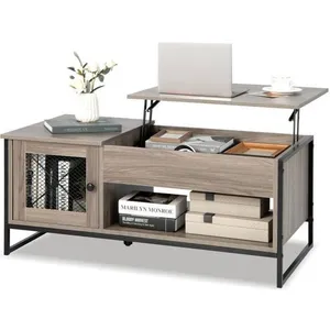 COSTWAY Table Basse avec Plateau Élévateur Pneumatique, 104 x 55 x 58 ... pas cher