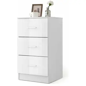 COSTWAY Caisson de Bureau Meuble de Rangement avec 3 Tiroirs pour Feui... pas cher