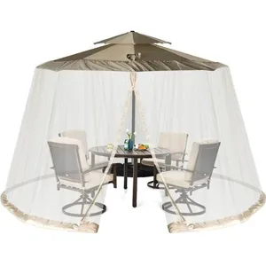 COSTWAY Moustiquaire Cylindrique pour Parasol/Tonnelle 2,5-3M avec 2 P...Vendu parcdiscount