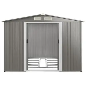 COSTWAY Abri de Jardin Métal Extérieur 9.74m³ Acier Galvanisé avec Fon... pas cher