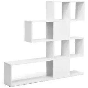 GOPLUS Bibliothèque sur Pied à 4 Niveaux,Meuble de Rangement en Forme ...