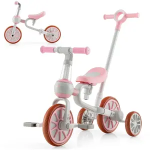 COSTWAY Costway Tricycle Evolutif 5-En-1 Avec Putter Pour Enfants 2-4 ... pas cher