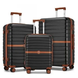 KONO Set 3 Valise Rigides Sets de Bagages Extensible ABS+PC Legere et Durab... pas cher