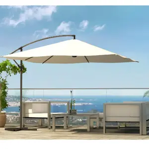 Comparateur de prix : CONCEPT USINE SOLENZARA - Parasol déporté carré 3x3m écru en aluminium