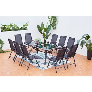 Concept-Usine Rimini 10. Salon De Jardin En Aluminium 10 Places. pas cher