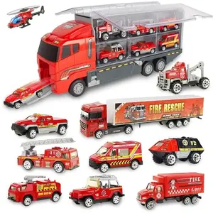 FELIXINJIANG Voiture de Jouet, Voiture de Pompier pour Enfant, Voiture de feu Miniature comme Cadeau d'anniversaire idéal pour Les pas cher