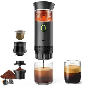 TANBABY Cafetière Portable Machine à Café Cafetière Expresso Chauffage Compatible avec Les Capsules Café Moulu pour Voiture Camion Camping pas cher