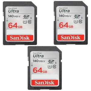 3PCS SanDisk Ultra SDXC UHS-I U1 64 Go 140 Mo/s Full HD vidéo Carte SD... pas cher