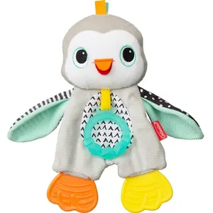 Infantino Cuddly Teether Penguin for Sensory Exploration - Silicone Teether, Teething Relief pas cher