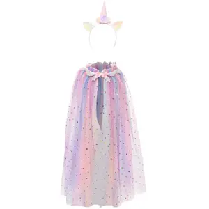 Great Pretenders Verkleedkledij Unicorn - Cape met diadeem - 4/6 jaar pas cher