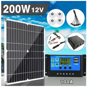 KEPEAK Kit Panneau Solaire 200W Ensemble Solaire Panneaux solaires mon...