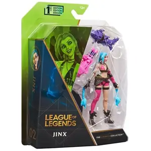 Figurine Jinx LEAGUE OF LEGENDS - 10 cm - 12 points d'articulation & accessoires - Jouet Collection pas cher