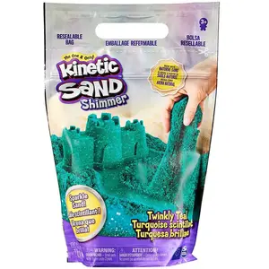 Kinetic Sand KNS Glitzer Sand Twinkly Teal (907g): Kinetic Sand Shimmer