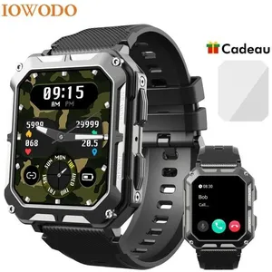 IOWODO Montre Connectée Homme Militaire avec Appels Bluetooth Assistan...Vendu parcdiscount