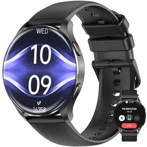 Blackview Montre Connectée Appel, 1.43'' Métallique rond, 2.5D Écran ,...Vendu parcdiscount