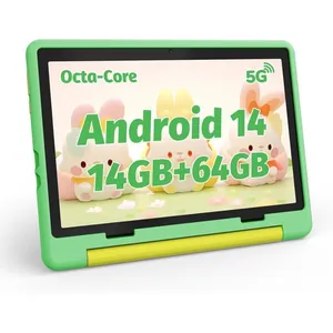 BUFO Tablette enfant 10 pouces Android 14 pour les enfants de 3 à 12 ans, contrôle parental, 14GB+64GB de stockage (TF Expand 1TB), Vert pas cher