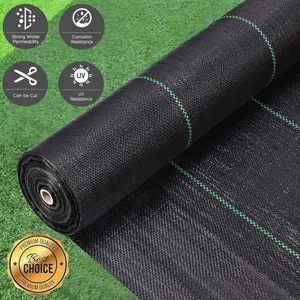 Toile de Paillage Couverture de Sol 2x10M Contre les Mauvaises Herbes Bâche Perméable Protection UV Haute Densité