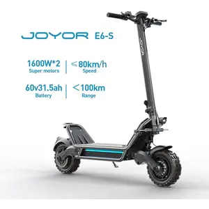 Trottinette électrique tout-terrain JOYOR E6-S 11 pouces, 2 moteurs 16...