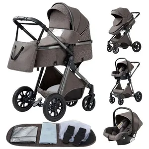 BAZARLAND30.Poussette 3 en 1 Bébé Combinée Siège-Auto Nacelle Trio Rév... pas cher
