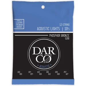 Darco D200 - Jeu cordes acoustiques 12 cordes Light 92/8 - 10-47 pas cher
