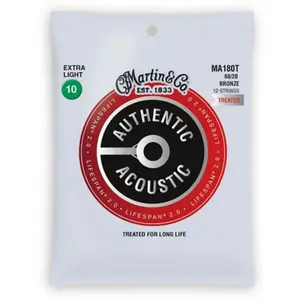 Martin MA180T - Jeu de 12 cordes guitare acoustique - Authentic Treate... pas cher