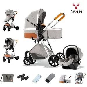 MagicZC bébé 3 en 1 poussettes,nouveau né,poussette trio,sac de maman,... pas cher