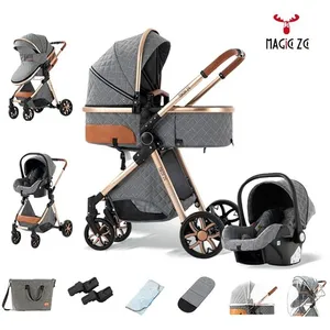 poussette 3 en 1 MagicZC,bébé, combinées,poussettes trio pliable,Dossi...