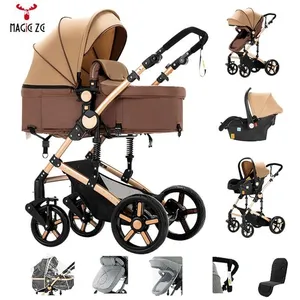 Poussette 3 en 1 Magic ZC Poussette cosy voyag Poussette pour nouveau-né Poussette trio Poussette bebe avec nacelle pliable un pas cher