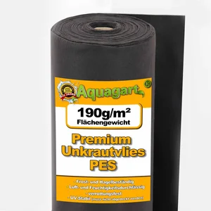 Aquagart 50m² onkruidvlies tuinvlies mulchvlies gronddoek 190g 1m breed PESVendu parrakuten