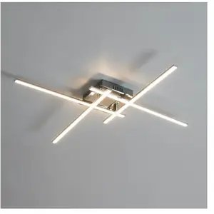 KOSILUM Plafonnier LED design 4 bras chromés - Yuna pas cher
