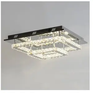 KOSILUM Plafonnier LED cristal 2 carrés design - Wade pas cher