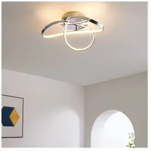 Comparateur de prix : KOSILUM Plafonnier LED design 3 boucles chromé - Acht