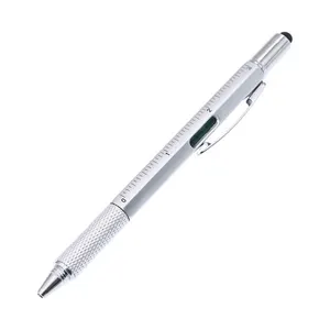 Totalcadeau Stylo multifonction bricolage 6 en 1 stylo, niveau, règle, stylet pas cher