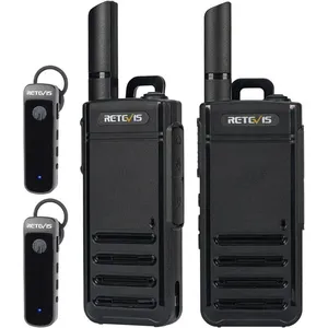 Retevis RB639P Talkie-walkie sans Fil, PMR446 Radio Bidirectionnelle avec Casque sans Fil, Type-C, VOX, Le Voyage en Voiture (2Pcs)Vendu parcdiscount