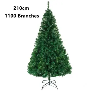ALIGHTUP Sapin de Noël Artificiel 210 cm avec Support de Fer - Neige - Décoration fêtes Arbre de noël 870 Branches pas cher
