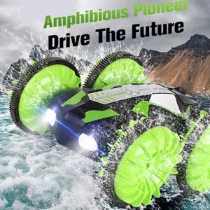 LH-C013 2.4GHz 4 roues motrices Waterproof Double Side amphibie RC Stunt Car 360 ° Rotation wedazano161 pas cher
